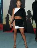 Karrueche Tran Upskirt at the Premiere of “The Harder They Fall” in Los Angeles