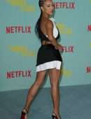 Karrueche Tran Upskirt at the Premiere of “The Harder They Fall” in Los Angeles