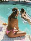 Kristen Kiehnle and Amara Johnson in Bikini in House of ZZ Swimwear Photoshoot