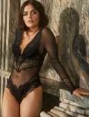 Lucy Hale in a Black Lingerie for for Hunkemoller Campaign