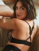Lucy Hale in a Black Lingerie for for Hunkemoller Campaign