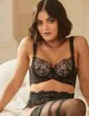 Lucy Hale in a Black Lingerie for for Hunkemoller Campaign
