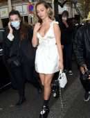 Maddie Ziegler Leggy and Cleavage at Miu Miu Fashion Show in Paris