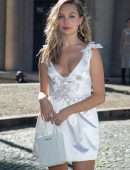 Maddie Ziegler Leggy and Cleavage at Miu Miu Fashion Show in Paris