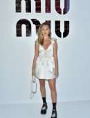 Maddie Ziegler Leggy and Cleavage at Miu Miu Fashion Show in Paris