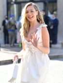 Maddie Ziegler Leggy and Cleavage at Miu Miu Fashion Show in Paris