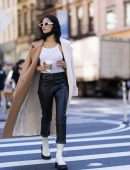 Shanina Shaik Pokies, Out and About in NYC