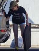 Suki Waterhouse Booty in Innerwear, Cleans her Car Out in Los Angeles