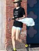 Suki Waterhouse Booty in Innerwear, Cleans her Car Out in Los Angeles