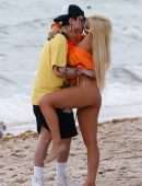 Tana Mongeau Booty in a Bikini with Friends on Beach in Miami