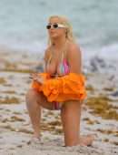 Tana Mongeau Booty in a Bikini with Friends on Beach in Miami
