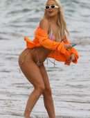 Tana Mongeau Booty in a Bikini with Friends on Beach in Miami