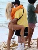Tana Mongeau Booty in a Bikini with Friends on Beach in Miami