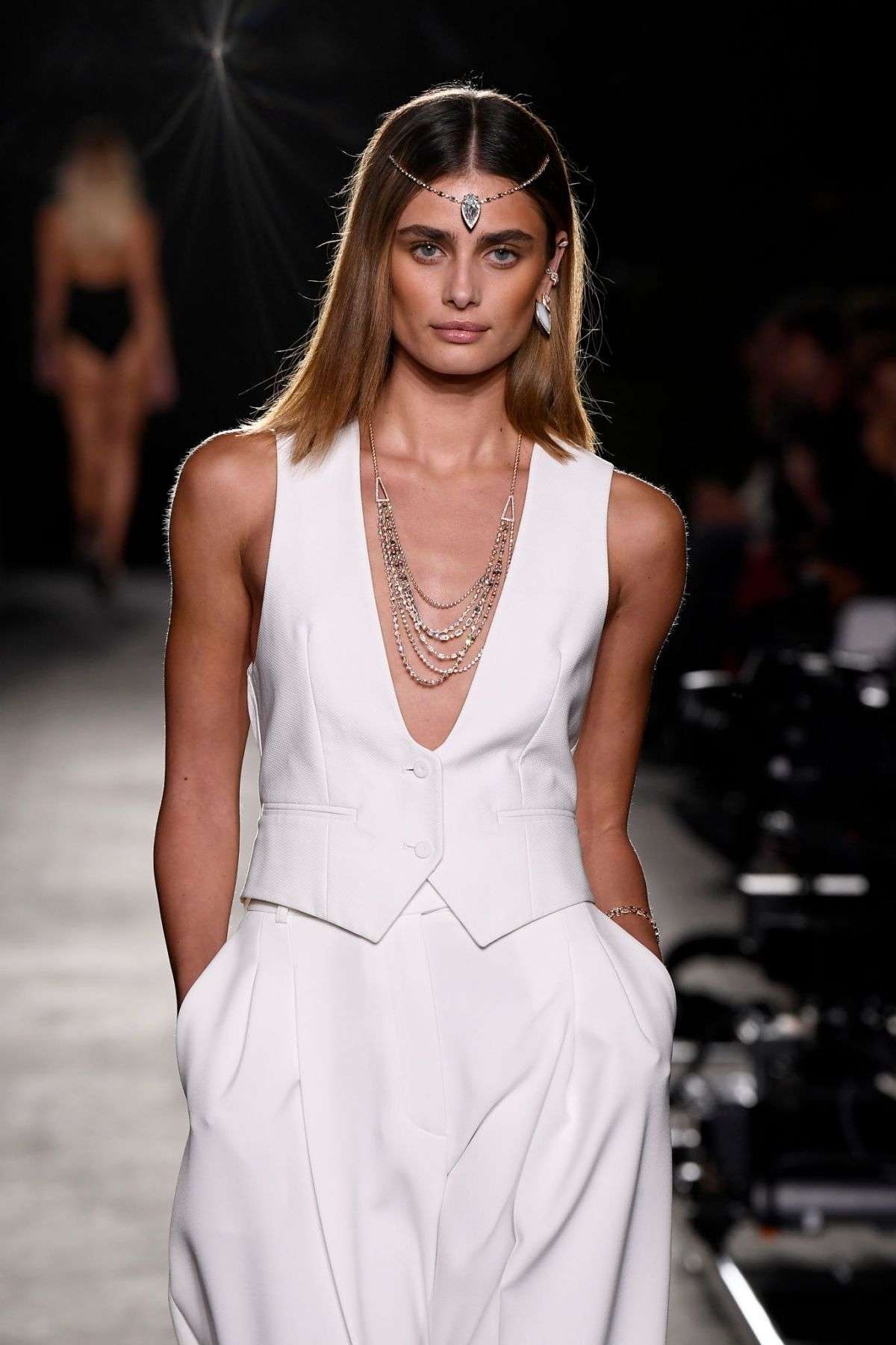 Taylor Hill at Kate Moss High Jewellery Show in Paris