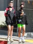Vanessa Hudgens and GG Magree Leggy, Outside Dogpound Gym in West Hollywood
