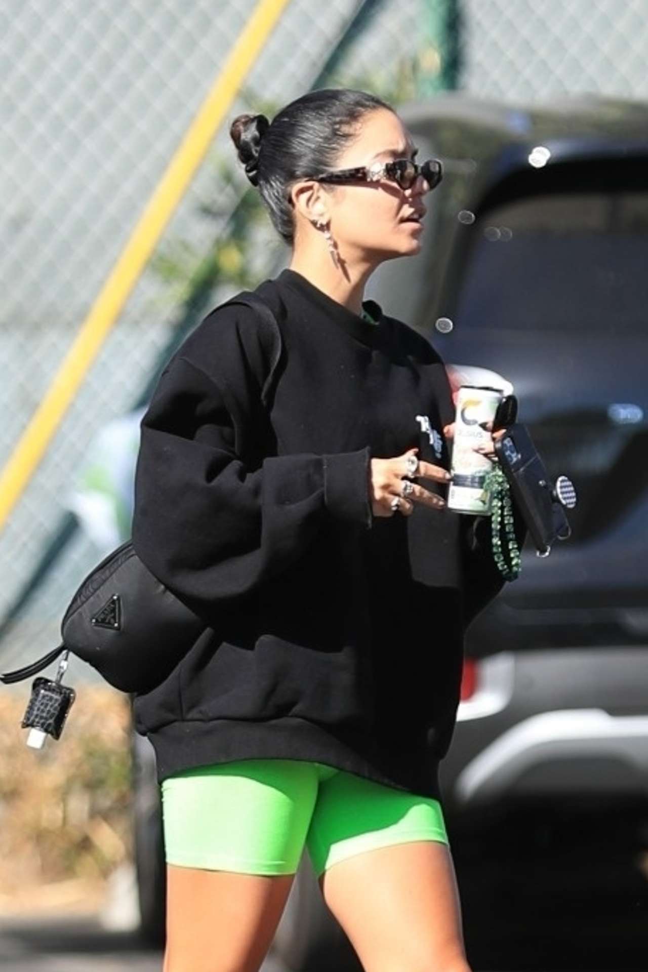 Vanessa Hudgens and GG Magree Leggy, Outside Dogpound Gym in West Hollywood