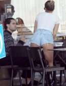 Addison Rae Booty in Denim Shorts at Joan’s On Third in West Hollywood