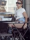 Addison Rae Booty in Denim Shorts at Joan’s On Third in West Hollywood