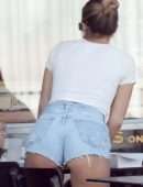 Addison Rae Booty in Denim Shorts at Joan’s On Third in West Hollywood