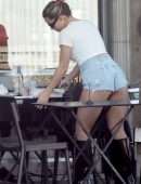 Addison Rae Booty in Denim Shorts at Joan’s On Third in West Hollywood