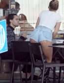 Addison Rae Booty in Denim Shorts at Joan’s On Third in West Hollywood