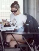 Addison Rae Booty in Denim Shorts at Joan’s On Third in West Hollywood