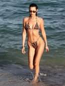 Bella Hadid in a Tiny Thong Bikini at a Beach in Miami Beach