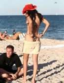 Bella Hadid in a Tiny Thong Bikini at a Beach in Miami Beach