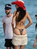 Bella Hadid in a Tiny Thong Bikini at a Beach in Miami Beach