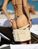 Bella Hadid in a Tiny Thong Bikini at a Beach in Miami Beach