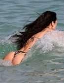 Bella Hadid in a Tiny Thong Bikini at a Beach in Miami Beach