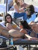 Bella Hadid in a Tiny Thong Bikini at a Beach in Miami Beach