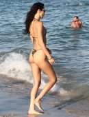 Bella Hadid in a Tiny Thong Bikini at a Beach in Miami Beach