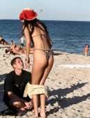 Bella Hadid in a Tiny Thong Bikini at a Beach in Miami Beach
