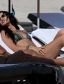 Bella Hadid Booty in a Thong BIkini on the Beach in Miami