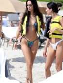 Bella Hadid Booty in a Thong BIkini on the Beach in Miami