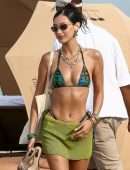 Bella Hadid Booty in a Thong BIkini on the Beach in Miami