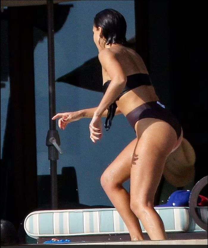 Jessica Alba Booty Thong Bikini at a Pool in Cabo San Lucas