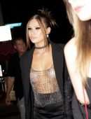 Josie Canseco Pokies in See-Through Top at Delilah in West Hollywood