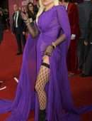 Lady Gaga Leggy and Upskirt at “House of Gucci” Premiere in London
