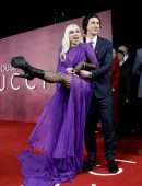 Lady Gaga Leggy and Upskirt at “House of Gucci” Premiere in London