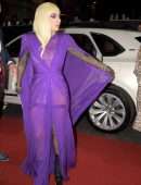 Lady Gaga Leggy and Upskirt at “House of Gucci” Premiere in London