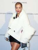 Rita Ora Leggy at Canada Goose Celebrate the Launch of Footwear in London
