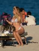 Alexa Dellanos With Alec Monopoly at the Beach of The Setai Hotel in Miami Beach