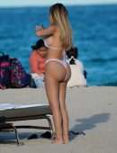 Alexa Dellanos With Alec Monopoly at the Beach of The Setai Hotel in Miami Beach