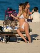 Alexa Dellanos With Alec Monopoly at the Beach of The Setai Hotel in Miami Beach
