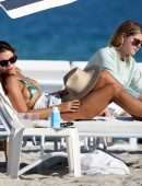 Brooks Nader in a Green Bikini in Miami Beach