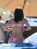 Chantel Jeffries Booty in a Pink Thong Bikini at the Beach in Miami Beach