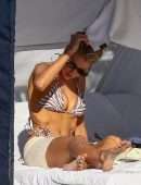 Charlotte Mckinney Booty and Cleavage in Bikini at the Beach in Miami