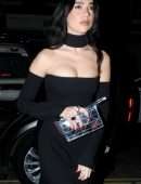 Dua Lipa Cleavage in a Black Dress at Fashion Awards 2021 After Party in London